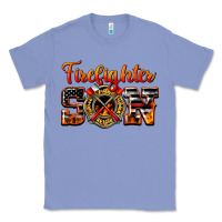 Colony Blue American Flag Firefighter Son Classic Tee - LillyAllenDesigns