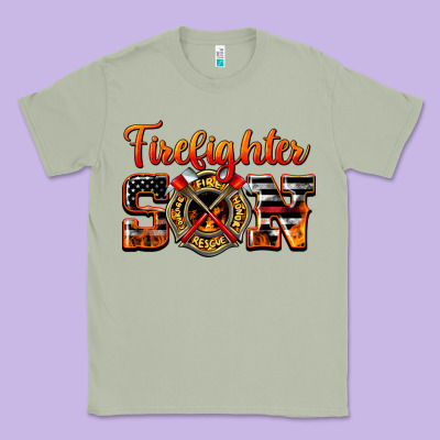American Flag Firefighter Son Classic Tee Designed By Lillyallendesigns