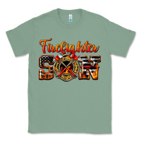 Sage American Flag Firefighter Son Classic Tee - LillyAllenDesigns