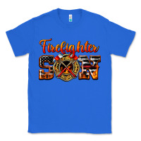 True Royal American Flag Firefighter Son Classic Tee - LillyAllenDesigns