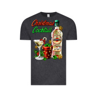 Vintage Black christmas cocktail martini and gift Vintage Tee - AdoDesignShop