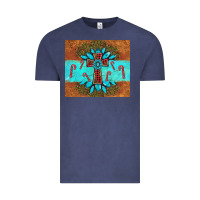Vintage Denim christmas cross gemstone Vintage Tee - AdoDesignShop