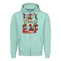 Santas Favorite Elf Zipper Hoodie | Teevron