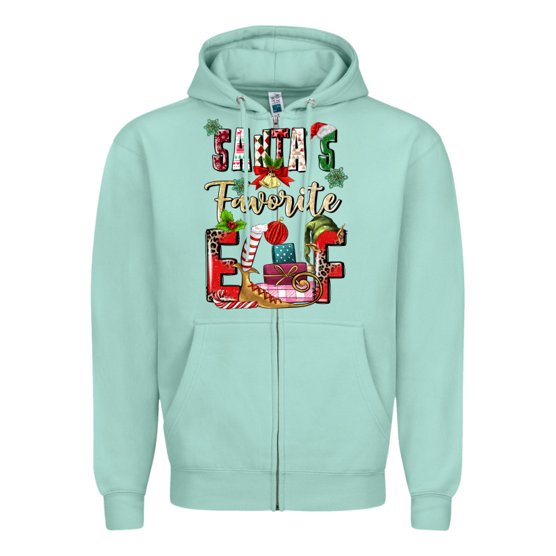 Santas Favorite Elf Zipper Hoodie by MaliasSmallBusiness | Teevron
