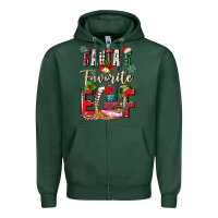 Sports Green santas favorite elf Zipper Hoodie - MaliasSmallBusiness