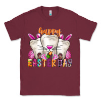 Burgundy Happy Easter Classic Tee - CowhideDigitalArt