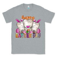 Heather Grey Happy Easter Classic Tee - CowhideDigitalArt