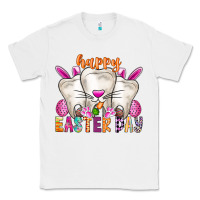White Happy Easter Classic Tee - CowhideDigitalArt