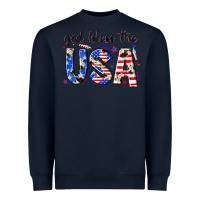 Navy god bless the usa Heavyweight Sweatshirt - NancyCooperArtShop