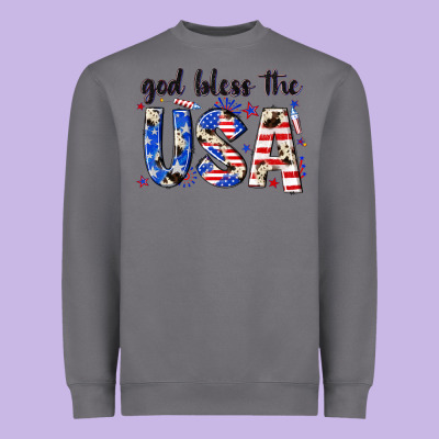 God Bless The Usa Heavyweight Sweatshirt Designed By Nancycooperartshop