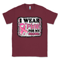 Burgundy i wear pink for my mom breast cancer awareness Classic Tee - Jasminsmagicworld