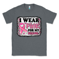 Charcoal Heather i wear pink for my mom breast cancer awareness Classic Tee - Jasminsmagicworld