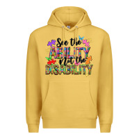 Antique Gold see the ability not the disability Premium Hoodie - NancyCooperArtShop