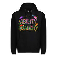 Black see the ability not the disability Premium Hoodie - NancyCooperArtShop