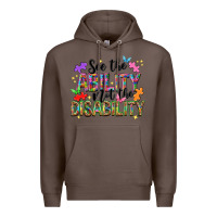 Coffee see the ability not the disability Premium Hoodie - NancyCooperArtShop