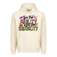 Tofu see the ability not the disability Premium Hoodie - NancyCooperArtShop