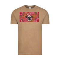 Vintage Coffee easter heifer with bunny ears and glasses license plate Vintage Tee - Artiststas