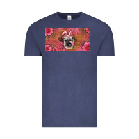 Vintage Denim easter heifer with bunny ears and glasses license plate Vintage Tee - Artiststas