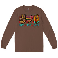 Chestnut peace love lupita Long Sleeve Tee - JahusDesignShop
