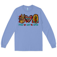 Colony Blue peace love lupita Long Sleeve Tee - JahusDesignShop