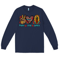 Navy peace love lupita Long Sleeve Tee - JahusDesignShop