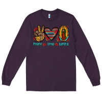 Plum peace love lupita Long Sleeve Tee - JahusDesignShop
