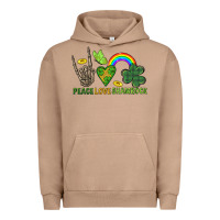 Pigment Burro Peace Love Shamrock  St. Patrick's Day Urban Hoodie - CowGirlArtShop