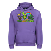Tulip Peace Love Shamrock  St. Patrick's Day Urban Hoodie - CowGirlArtShop