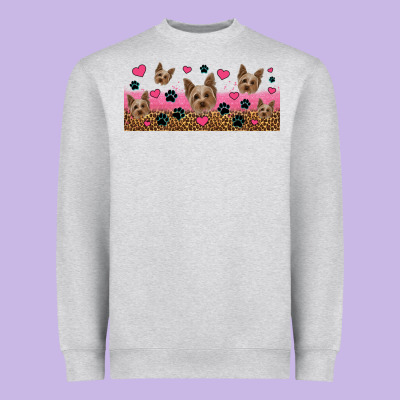 Yorkie Dogs Heavyweight Sweatshirt Designed By Jasminsmagicworld