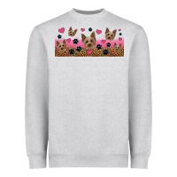 Heather Grey yorkie dogs Heavyweight Sweatshirt - Jasminsmagicworld