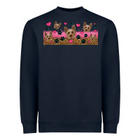 Navy yorkie dogs Heavyweight Sweatshirt - Jasminsmagicworld