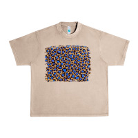 French Oak leopard with navy blue glitter Urban Heavy Tee - Artiststas