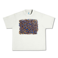 Pistachio leopard with navy blue glitter Urban Heavy Tee - Artiststas