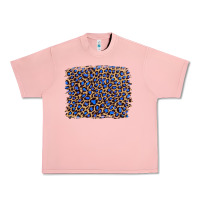 Salmon leopard with navy blue glitter Urban Heavy Tee - Artiststas