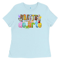 Baby Blue maestra de arte Ladies Tee - texasbilliewilder
