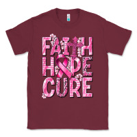 Burgundy faith hope cure cancer Classic Tee - NancyCooperArtShop