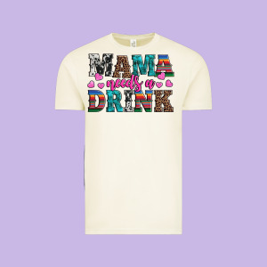 Western Mama Needs A Drink Vintage Tee Designed By Artiststas