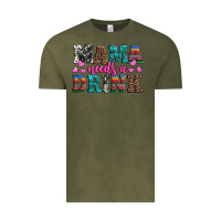 Vintage Olive western mama needs a drink Vintage Tee - Artiststas