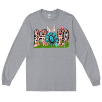 Heather Grey hop rabbit Long Sleeve Tee - MaliasSmallBusiness