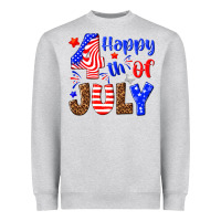 Heather Grey happy 4th of july Heavyweight Sweatshirt - NancyCooperArtShop