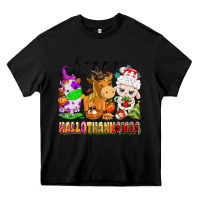 Black happy hallothanksmas farm animals Heavy Core Tee - texasbilliewilder