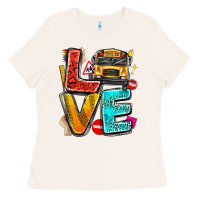 Bone love school bus Ladies Tee - texasbilliewilder