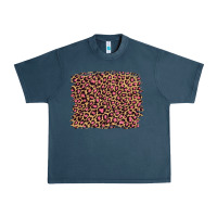 Midnight Navy leopard with pink glitter Urban Heavy Tee - Artiststas