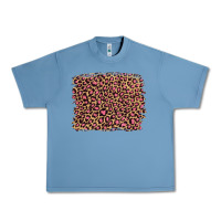 Pebble Blue leopard with pink glitter Urban Heavy Tee - Artiststas