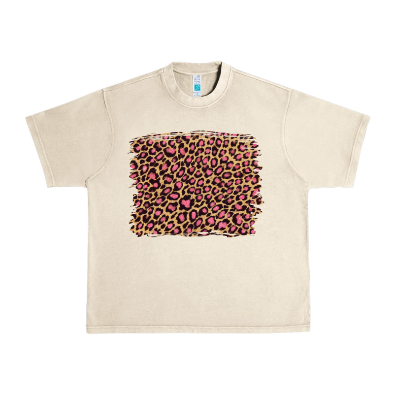 Leopard With Pink Glitter Urban Heavy Tee by Artiststas | Teevron
