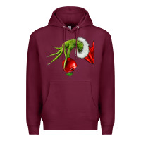 Burgundy Christmas Character Premium Hoodie - NancyCooperArtShop