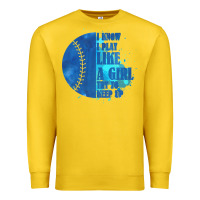 Lemon I Know I Play Like A Girl Try To Keep Up Softball Premium Sweatshirt - Bettercallsaul