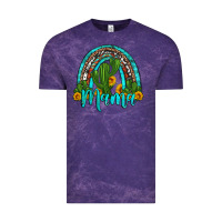 Cloud Purple western cactus and sunflower mama rainbow Vintage Tee - Artiststas