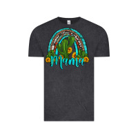 Vintage Black western cactus and sunflower mama rainbow Vintage Tee - Artiststas