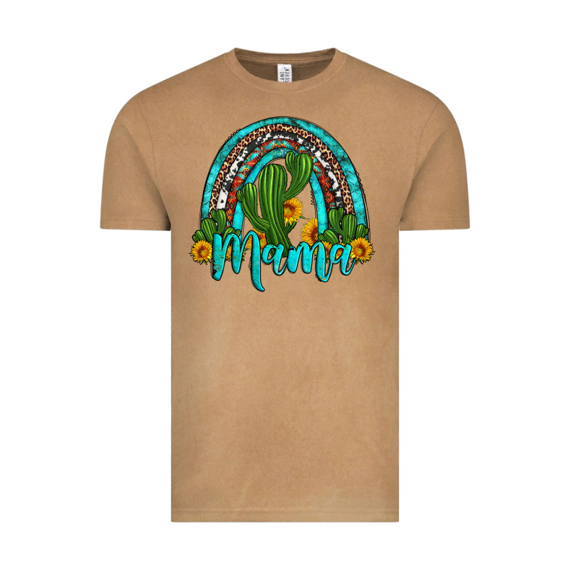 Western Cactus And Sunflower Mama Rainbow Vintage Tee by Artiststas | Teevron